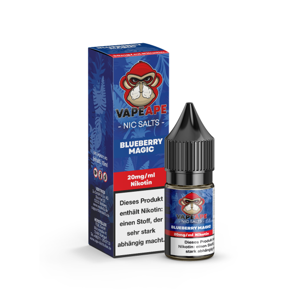 VapeApe Liquid 10ml - Blueberry Magic 20mg/ml